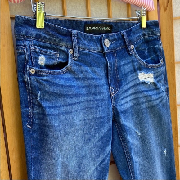Express Distressed Stella Skinny Low Rise Jean SZ 6S - Picture 8 of 16